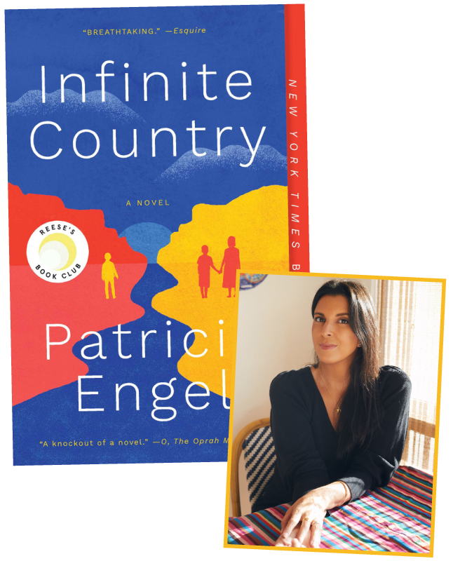 Infinite County book cover and Patricia Engel photo.
