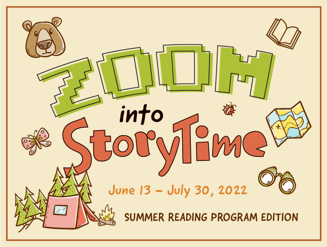 Zoom into Storytime graphic